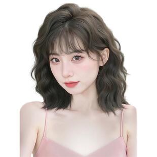 假发女片头顶补发蓬松增发量无痕遮白发真发羊毛卷轻薄卷发补发片