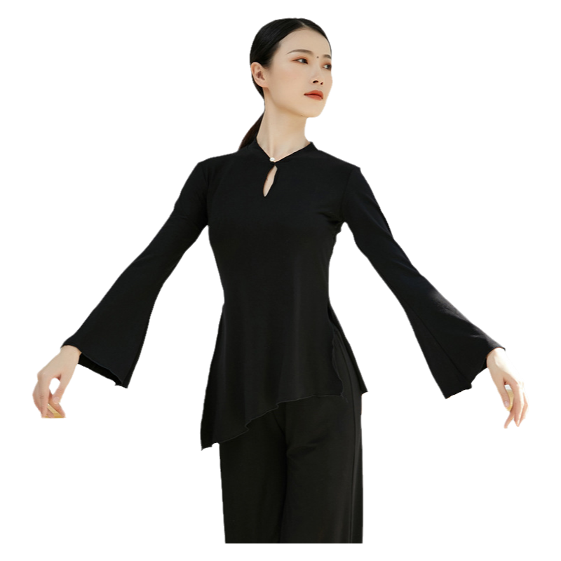 喇叭袖上衣中国风身韵服形体服