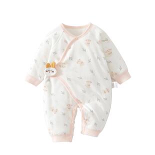 新生儿婴儿连体衣秋冬新款薄棉初生儿女宝宝夹棉保暖衣服52码秋装