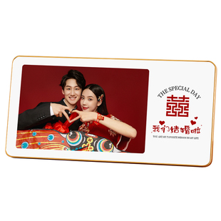 结婚登记照摆台相框照片打印加相片定制婚纱照证件照纪念水晶摆件