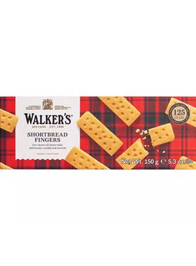 英国进口沃尔克斯Walkers黄油饼干手指条曲奇酥性欧洲零食品糕点