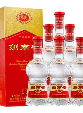 剑南春52度水晶剑500ml*6瓶整箱