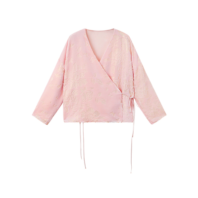 如意连云新中式真丝丝绒短外套