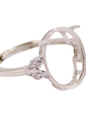 s925纯银戒指空托diy镶嵌