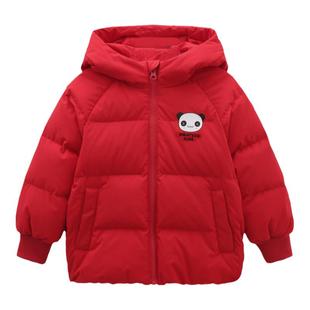 儿童宝宝女童红色羽绒服小童男童本命年红色羽绒服儿童冬装羽绒服