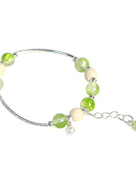 小清新少女系水晶之恋陶瓷手链新中式女生简约百搭景德镇串珠手串