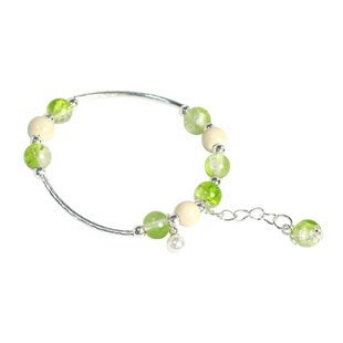 小清新少女系水晶之恋陶瓷手链新中式女生简约百搭景德镇串珠手串