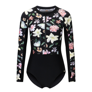 澳洲AXESEA 冲浪服女速干防晒长袖泳衣度假游泳连体水母衣丨Tale