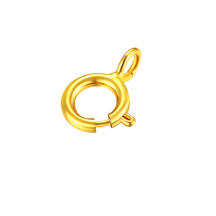 18K金配件DIY白金项链扣子接头au750弹簧扣手链连接扣K黄玫瑰彩金