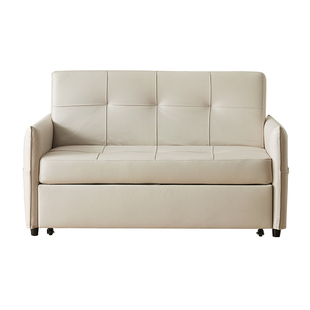 双虎沙发床两用小户型网红奶油风双人客厅多功能伸缩折叠床23857