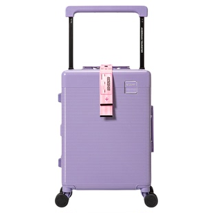 美旅2026新款宽拉杆行李箱20寸登机箱紫色多巴胺PC大容旅行箱NB1