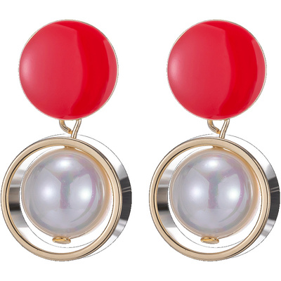 红色耳饰耳环高级感轻奢