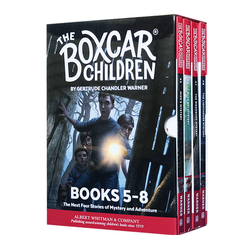 棚车少年5-8册盒装 英文原版儿童读物 The Boxcar Children Mysteries Books 5-8英语章节桥梁书 美国经典励志故事英文版进口书籍