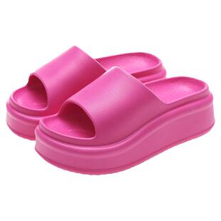 厚底拖鞋女夏百搭室内浴室凉拖鞋居家高跟松糕鞋外穿超轻潮流