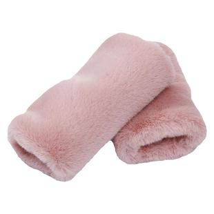 冬季保暖漏指毛毛手套女生办公打字写字兔毛暖手可爱防风寒袖口套