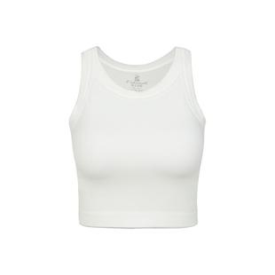 菲卡沫莉RIB固定杯一体细螺纹挖肩瑜伽普拉提外穿健身背心