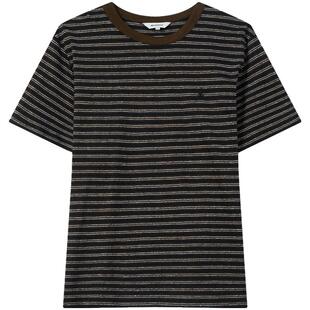 【新品】【100%亚麻】BEANPOLE滨波2026夏季女日杂风条纹短袖T恤