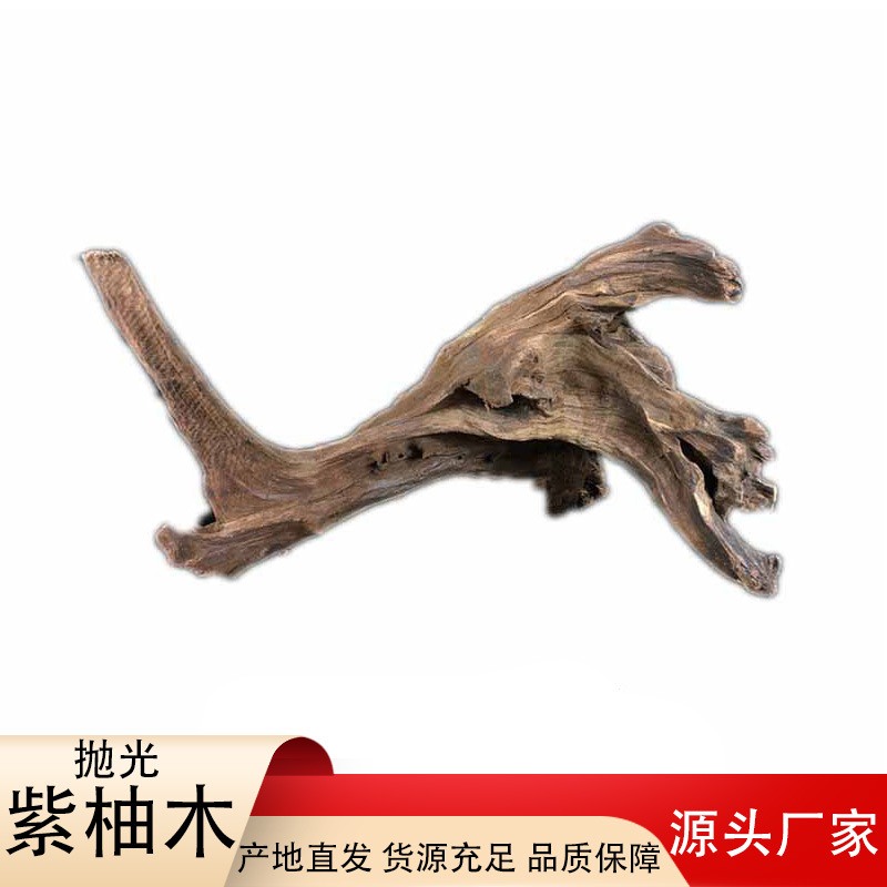 雨淋缸水族馆鱼缸造景装饰缸号木中批发沉柚木晒台大紫aquarium