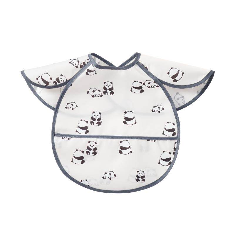 莱茵森宝宝罩衣吃饭围兜婴儿辅食饭兜儿童防水防脏外穿男宝反穿衣