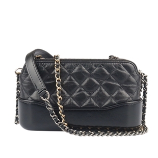 中古9新CHANEL香奈儿GABRIELLE CLUTCH流浪包牛皮迷你斜挎包