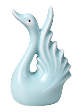 可爱情侣天鹅小玄关桌面小摆件