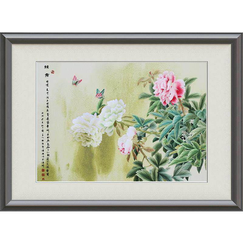 古艺苏绣精品牡丹高端非遗礼品
