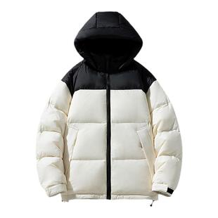 Hipanda你好熊猫插肩连帽羽绒服90白鸭绒2025冬季新款男潮牌外套