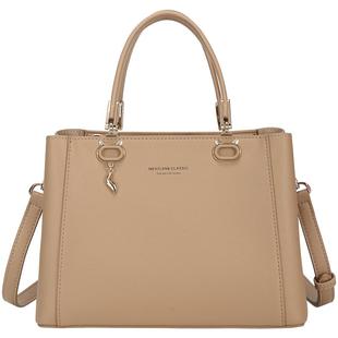 稻草人包包女新款时尚中年手提包斜挎包大气妈妈包单肩包通勤女包