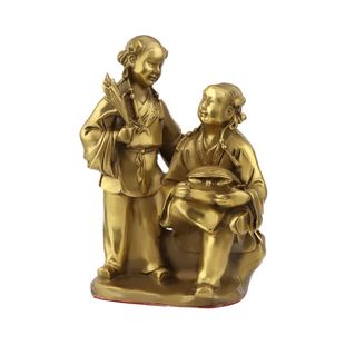 纯铜和合二圣摆件新婚卧室婚房装饰品夫妻结婚礼物婚庆婚礼工艺品