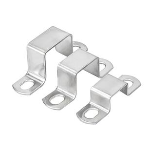 304不锈钢方卡方形卡方管卡扣抱箍欧姆直角支架卡箍U型管卡骑马卡