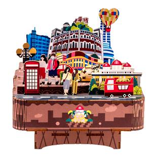 沐恩硕相约中华城八音盒diy手工音乐盒木质拼装手摇创意工艺礼品