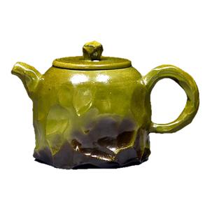 新品坭兴陶柴石语系列名家纯手工制作家用茶具复古中式泡茶壶
