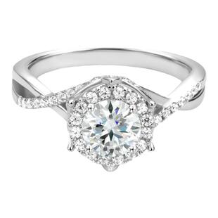 王室庄园莫桑石钻戒铂金纯银戒指豪华婚戒结婚钻石戒指送女友礼物