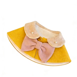 萌宠纸样口水巾模版围嘴图纸小狗小猫围脖DIY1:1样版裁剪图A231