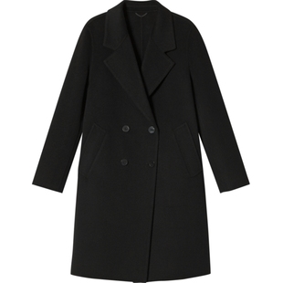 【100%绵羊毛】诗篇专选80支超轻全羊毛紫色西装款毛呢大衣冬季款