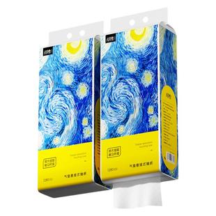 八月雪大包悬挂式抽纸整箱批家用实惠装厕纸可擦手抽餐巾卫生纸巾