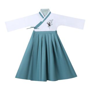 汉服男童幼儿书童中国风演出服女古装女童三字经儿童国学服小学生