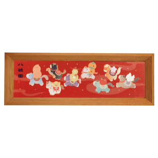 哈尼手工马年八骏图刺绣DIY材料包装饰挂画摆件工艺品礼物