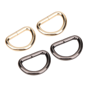 D字扣包包配件五金扣金银色金属扣包带扣D扣半圆扣连接背包扣辅料