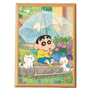 蜡笔小新治愈系相框摆台房间桌面摆件装饰画送朋友闺蜜生日礼物