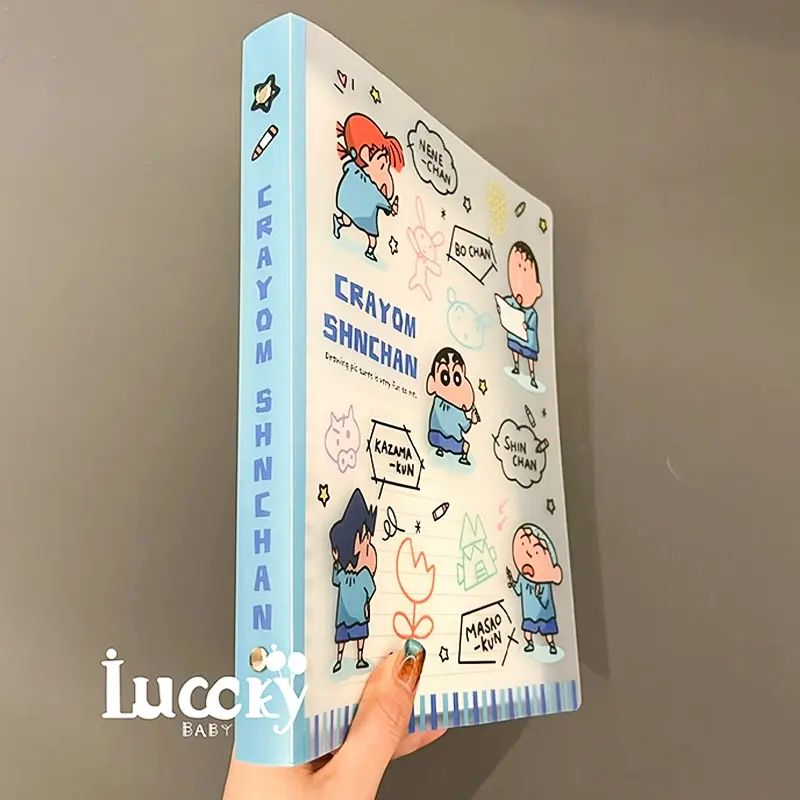 蜡笔小新活页本高颜值笔记本学生学习记事本子防水可拆卸2025新款
