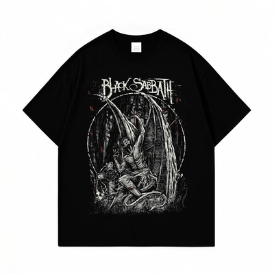 Black Sabbath黑色安息日乐队复古印花纯棉宽松男女短袖T恤潮酷夏