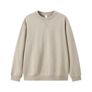 【门店同款】马恩MAXNEW男装2025秋新款圆领卫衣宽松纯色t恤上衣