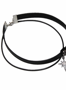 rc浮雕铆钉十字星皮质颈带