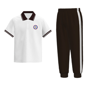 新款厚街镇海月校服小学生中学夏季男童女童短袖T恤长裤短裤套装