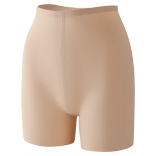 无痕冰丝安全裤女大码胖mm200斤防走光内裤二合一不卷边粉底液肤