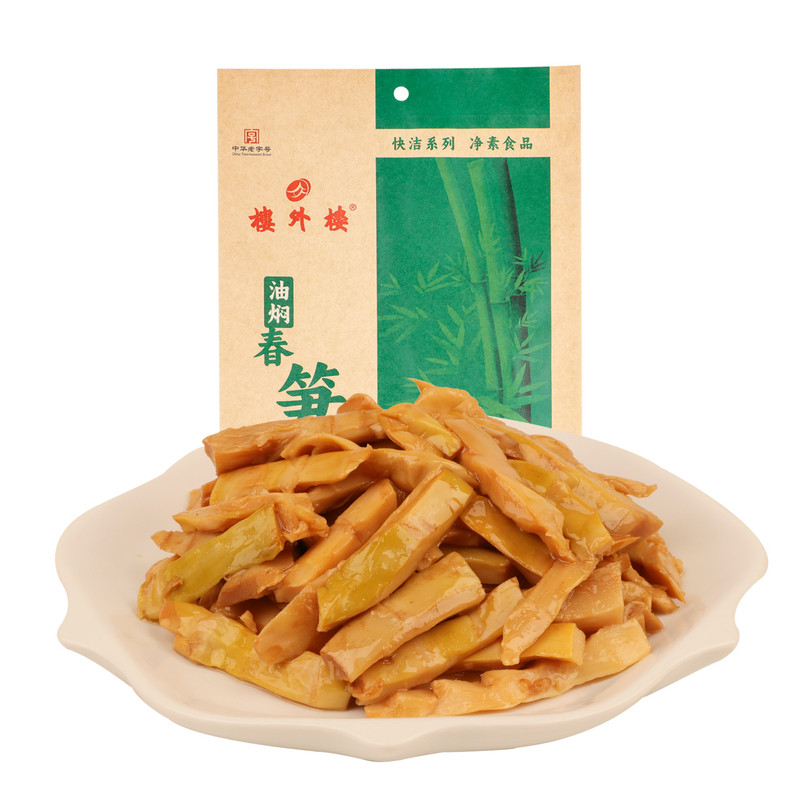 楼外楼油焖春笋手剥香脆笋即食家常菜休闲零食年货杭州特产200g