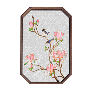 掐丝珐琅茶盘diy手工材料包非遗文创景泰蓝玻璃托盘沙龙团建活动