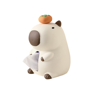 可爱卡皮巴拉陶瓷纸巾盒家用客厅高档轻奢抽纸盒高级感餐巾纸盒子