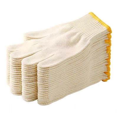 优质黄棉劳保手套加密针织手套